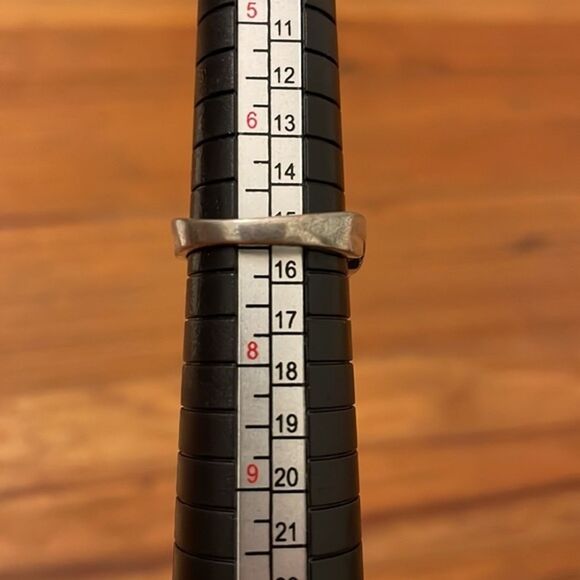 Sterling Silver Ring Size 7 Infinity Double Hearts Channel Set Clear Stones 925 - Picture 4 of 9